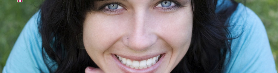 woman with blue eyes